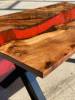 Elm & Clear Red Resin Dining Table Thumbnail