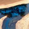 Elm Diagonal & Galactic Blue River Table Thumbnail