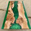 Elm & Kryptonite Green Resin River Dining Table Resin To Outers Thumbnail