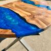 Burr Elm & Resin River Oval Dining Table Thumbnail