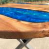 Burr Elm & Resin River Oval Dining Table Thumbnail