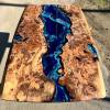 Full Burr Elm & Deep Sea Resin River Table Thumbnail