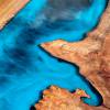 Galactic Blue & Burr Elm River Coffee Table Thumbnail