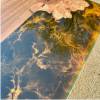 Burr Elm & Galactic Orange Resin Coffee Table Thumbnail