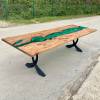 Elm & Kryptonite Green Resin Dining Table Thumbnail