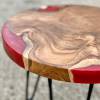 Teak Side Table with Lava Resin Thumbnail