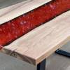 Walnut & Red Lava River Dining Table Thumbnail