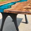 Live Edge Elm & Reef Blue River Dining Table Thumbnail
