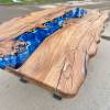 Burr Elm Deep Sea Resin Dining Table Thumbnail