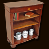Antique Reproduction Low Bow Front Open Bookcase Thumbnail