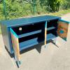 Media Unit with Olive Resin River Doors Thumbnail