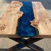 Burred Oak & Galactic Blue River Coffee Table 2 Thumbnail