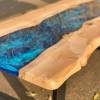 Oak & Galactic Blue River Coffee Table Live Edge Thumbnail