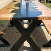 Burred Oak Epoxy River Table & Bench Set Thumbnail