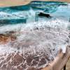 Teak & Resin Ocean Art Side Table 1 Thumbnail