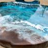 Teak & Resin Ocean Art Side Table 4 Thumbnail