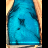 Olive Wood & Blue Resin River Desk Thumbnail