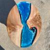 Oval Elm & Ocean Art Lamp Table Thumbnail