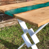 Pippy Oak & Turquoise River Desk (SOLD) Thumbnail
