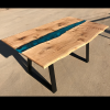 Pippy Oak & Reef Blue River Dining Table (SOLD) Thumbnail
