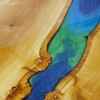 Oak & Resin Live Edge River Dining Table Thumbnail