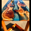 Yew & Clear Blue Resin River Coffee Table Thumbnail