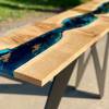 Oak River Console Table With Bespoke Steel Base Thumbnail