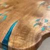Oak Single Slab Dining Table With Resin Details Thumbnail
