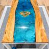 Olive Wood & Resin River Coffee Table - Superman! Thumbnail