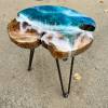 Teak & Resin Ocean Art Side Table 36 Thumbnail
