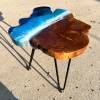 Teak & Resin Ocean Art Side Table 36 Thumbnail