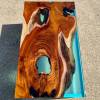 Teak Slab Resin River Coffee Table Thumbnail