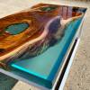 Teak Slab Resin River Coffee Table Thumbnail