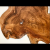 Teak Discs & White Resin Coffee Table Thumbnail