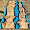 Oak & Glacier Blue River Dining Table Thumbnail