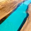 Elm & Turquoise River Dining Table Thumbnail