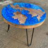 UK Map Side Table Elm Thumbnail