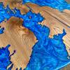 UK Map Side Table Elm Thumbnail