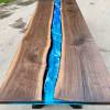 Walnut & Ocean Art River Dining Table Thumbnail