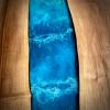 Oval Walnut Resin River Dining Table Thumbnail