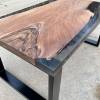 Walnut & Smokey Grey Resin Coffee Table Thumbnail