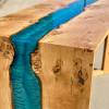 Waterfall River Desk Oak & Reef Blue Thumbnail