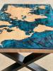 Elm World Map Coffee Table Galactic Blue Thumbnail