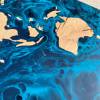 Elm World Map Coffee Table Galactic Blue Thumbnail