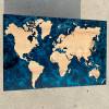 Elm World Map Coffee Table Galactic Blue Thumbnail