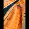 Yew Wood & Blue/Gold Resin River Console Table Thumbnail
