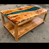 Yew Resin River Coffee Table with Shelf   (SOLD) Thumbnail