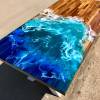 Ocean Resin & Zebrano Dining Table Thumbnail