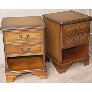 Bespoke Yew Bedside Cabinets